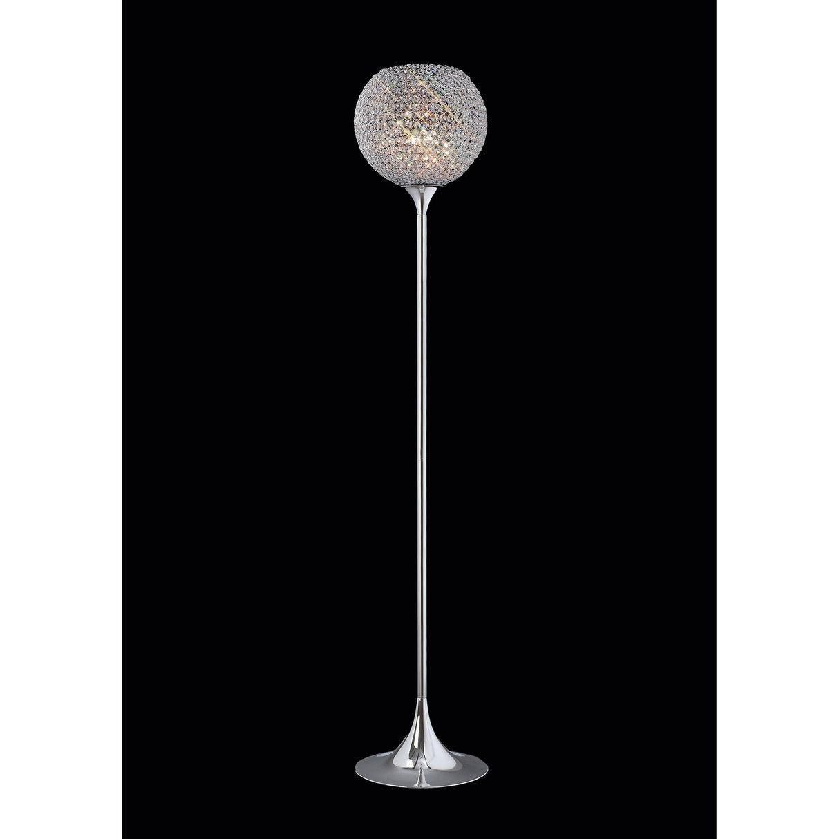 Ava 5-Light Crystal Elegance Floor Lamp in Polished Chrome