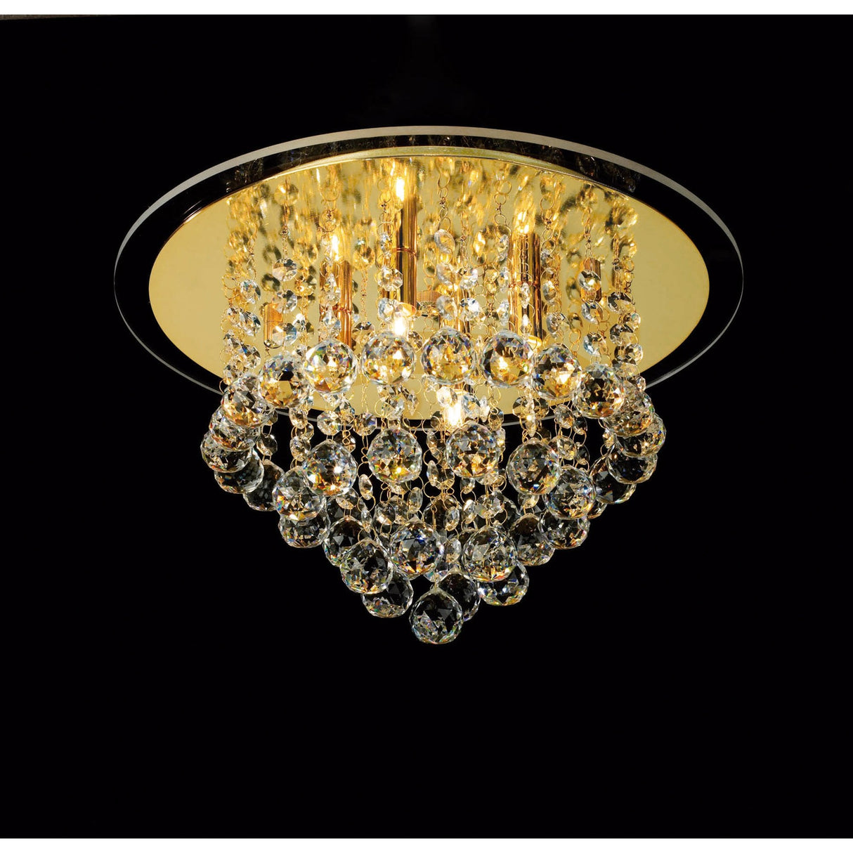 Atla 4-Light Crystal Ceiling Fixture in French Gold