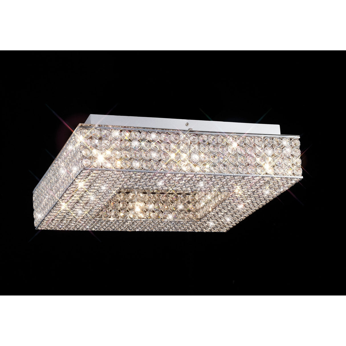 Cassia Twigue Piazza Polished Chrome & Crystal 8-Light Ceiling Fixture