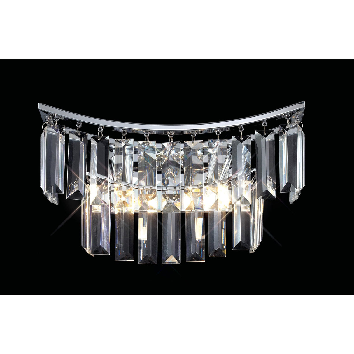 Gianni Dual Light Crystal Wall Sconce in Polished Chrome
