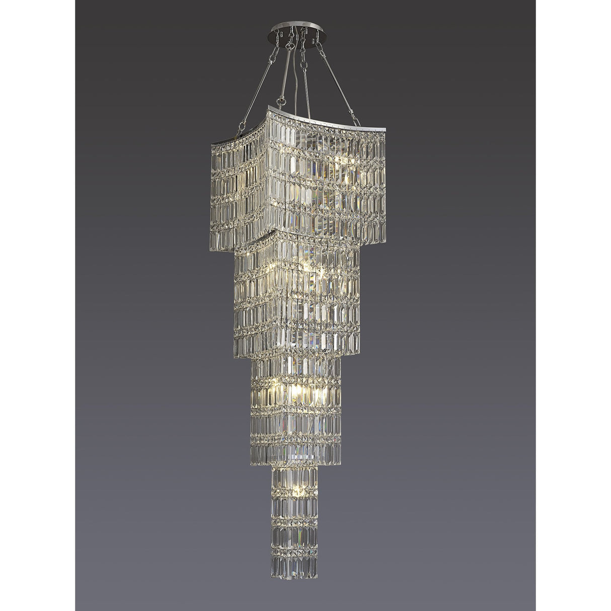Gianni Tall Pendant - 11 Light Crystal Elegance in Polished Chrome