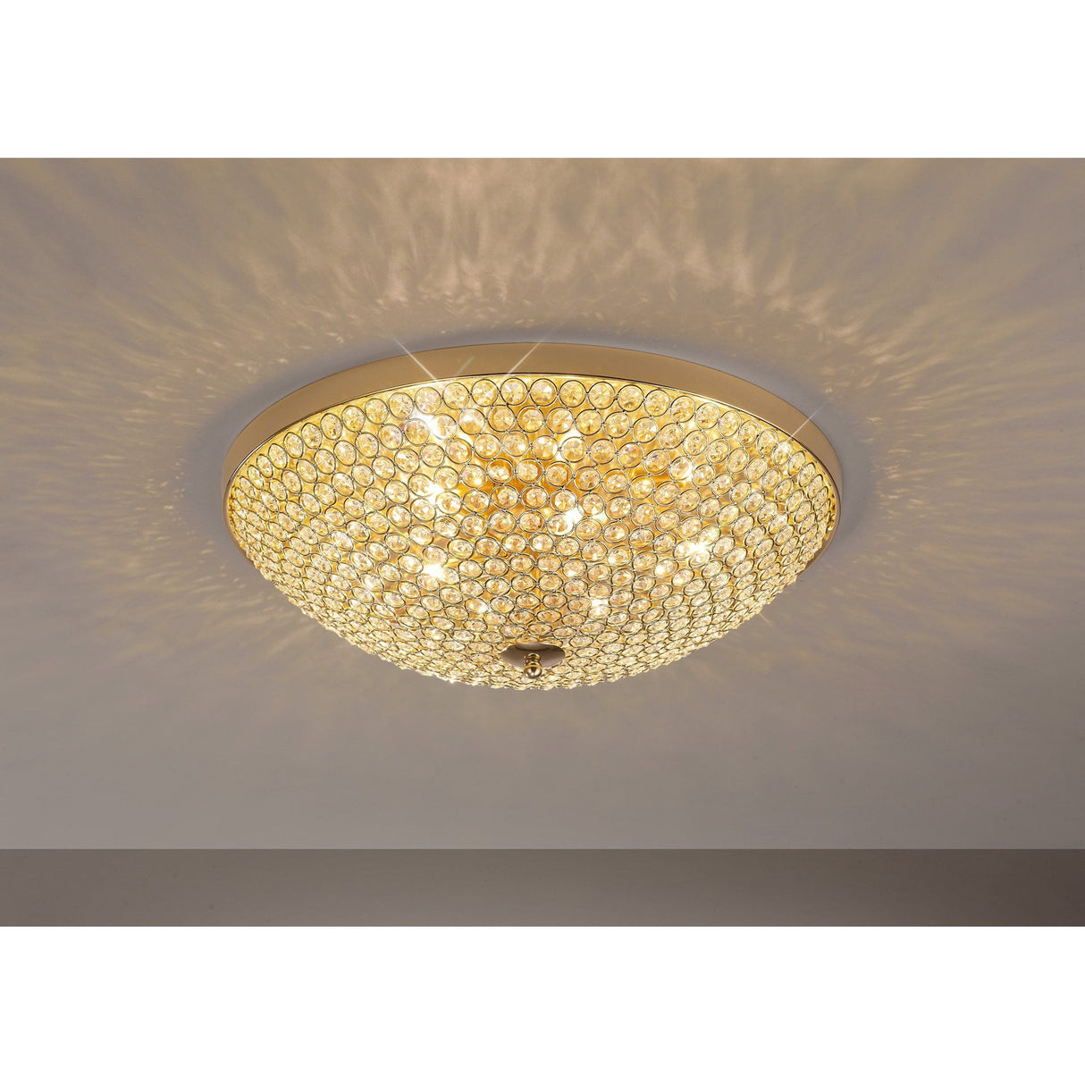 Ava Ceiling Light: 6-Light French Gold and Crystal Elegance