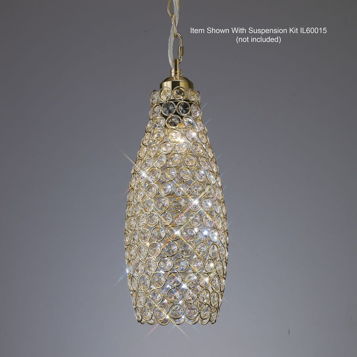 Glamorous Kudo French Gold & Crystal Drum Shade Lampshade