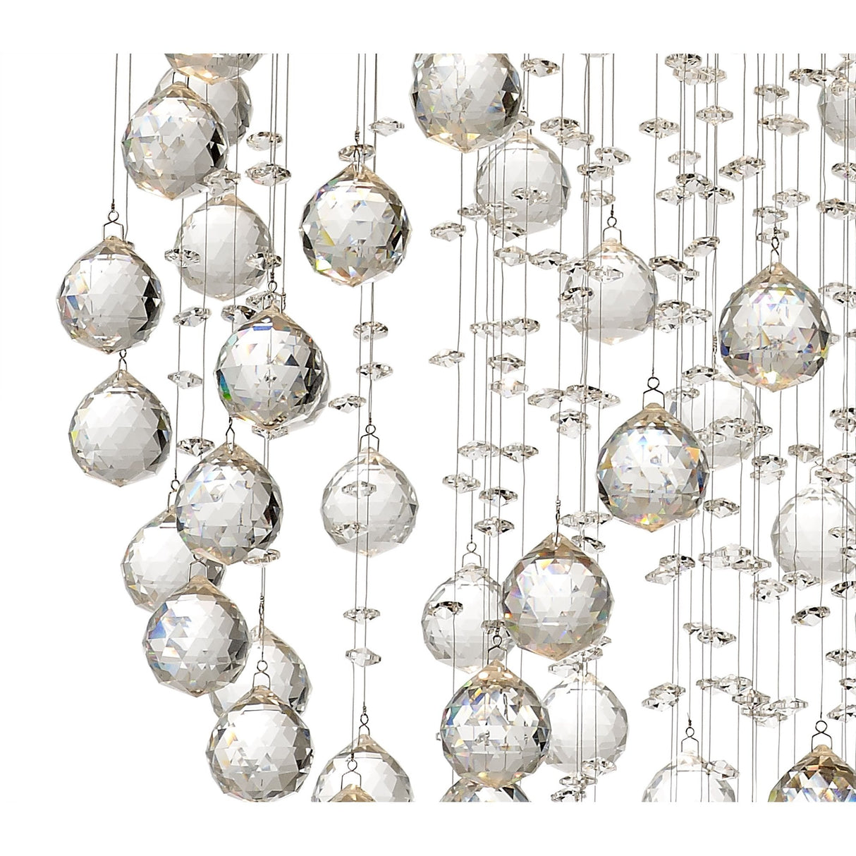 Luminous Elegance: Medium Sphere 8-Light Polished Chrome Crystal Pendant
