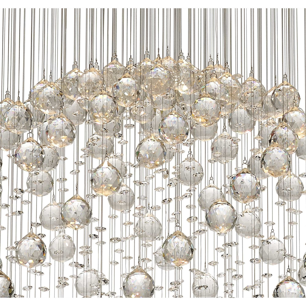 Colorado Large Crystal Sphere Pendant Light - 13 Lights, Polished Chrome