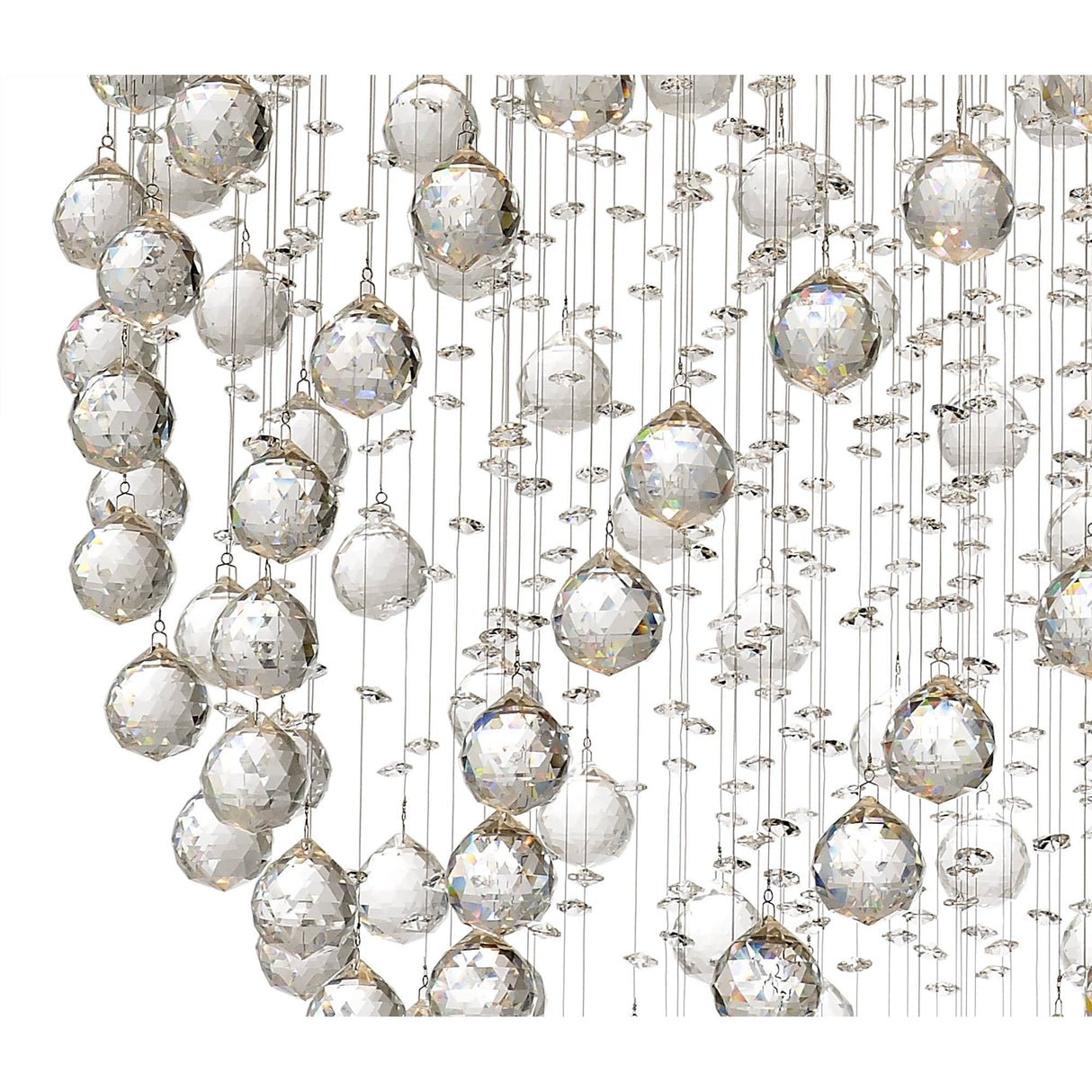 Colorado Large Crystal Sphere Pendant Light - 13 Lights, Polished Chrome