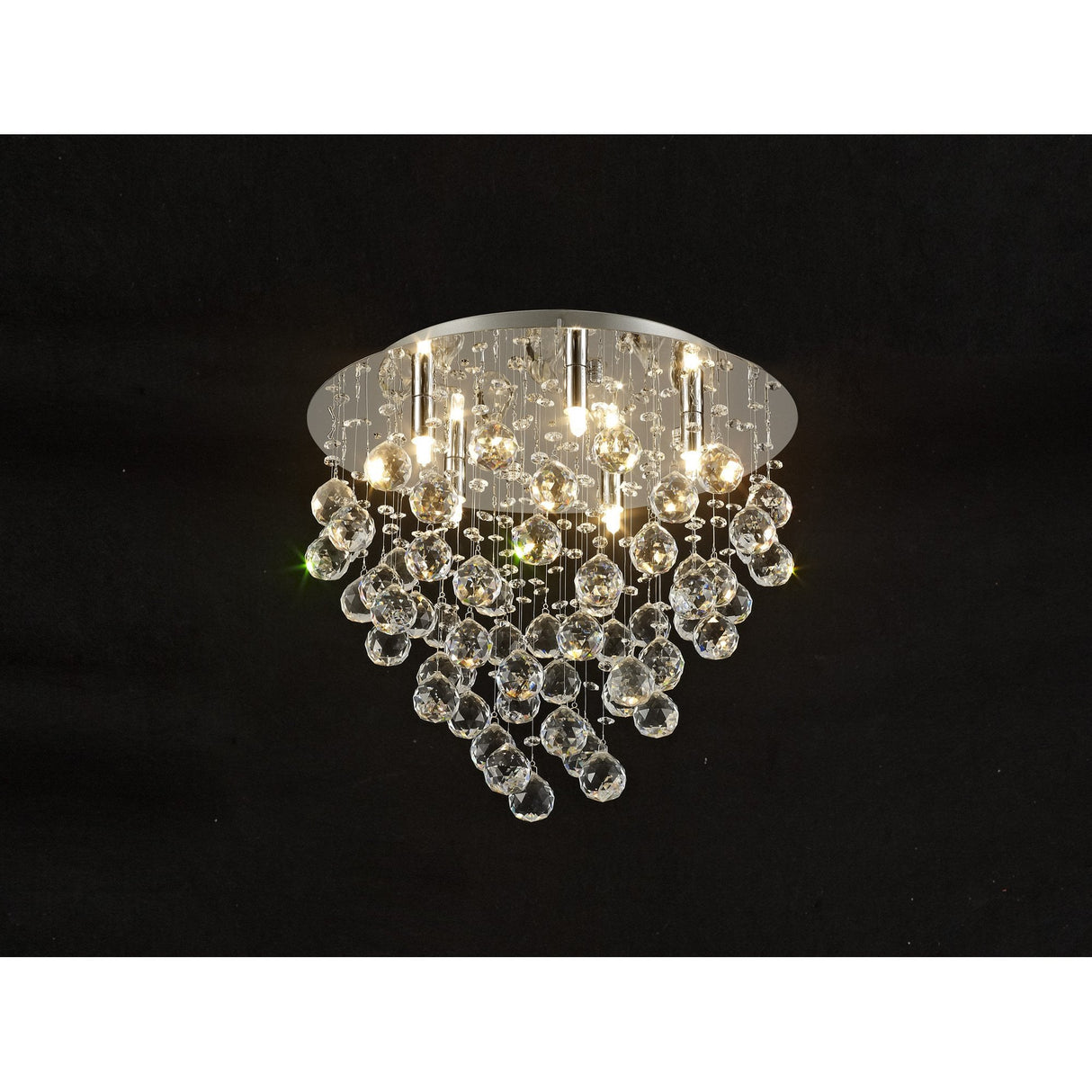 Colorado Polished Chrome Crystal Ceiling Light Fixture
