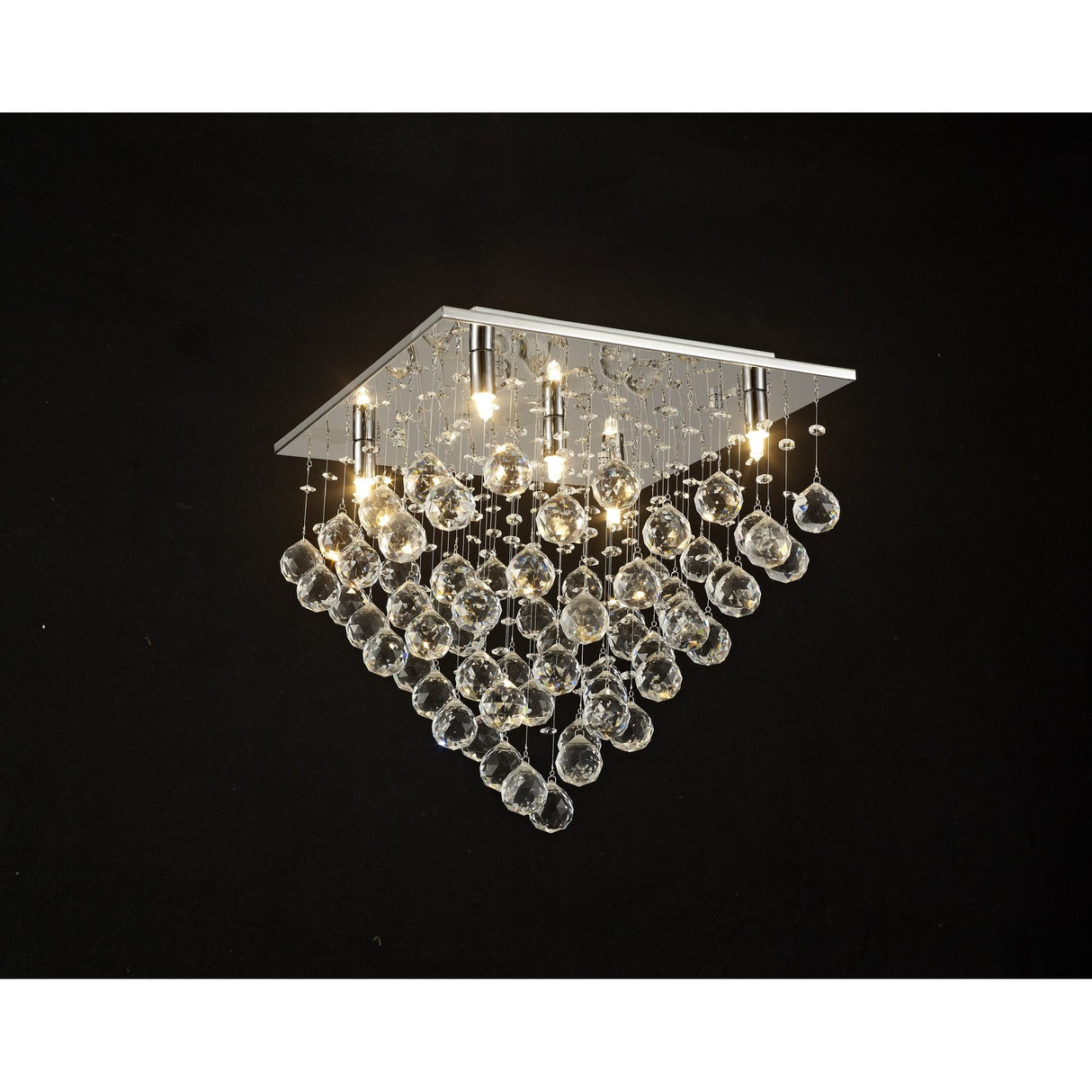 Colorado Crystal Elegance: 5-Light Polished Chrome Ceiling Fixture