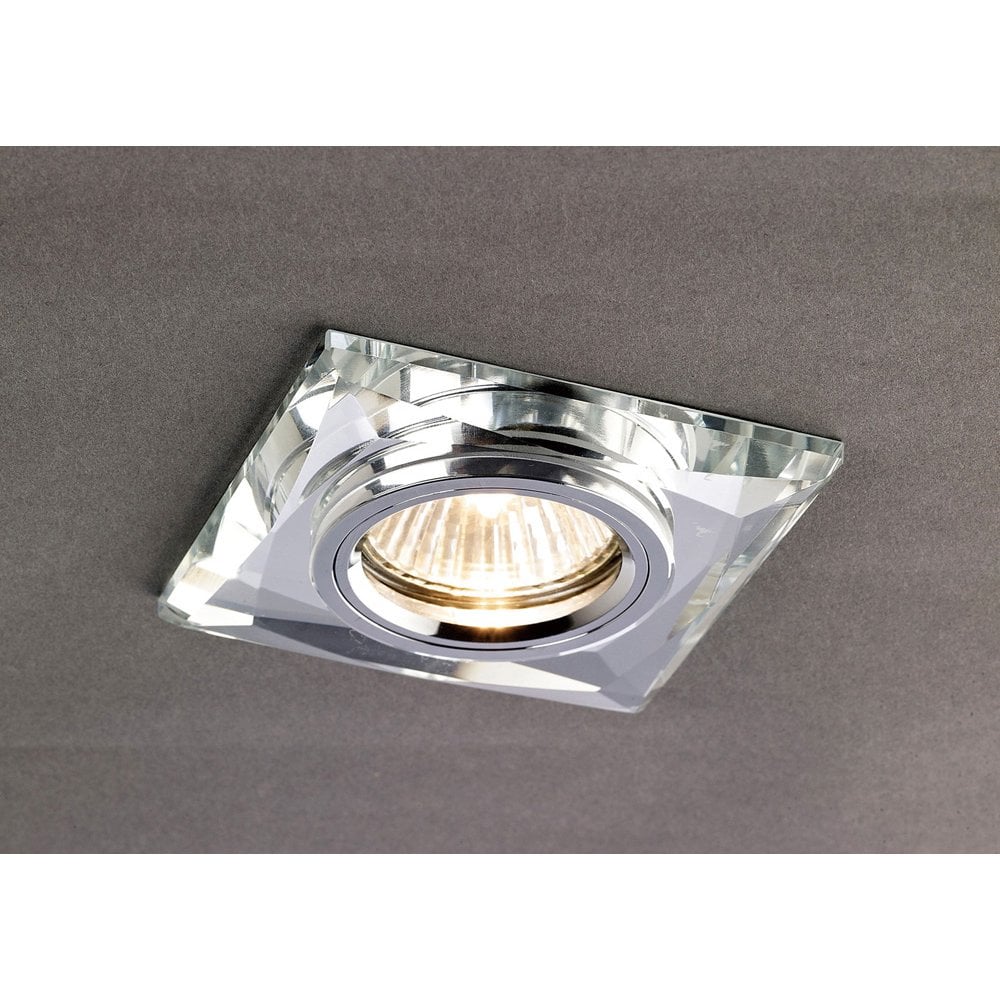 Chamfered Clear Crystal Downlight Square Rim - Diyas IL30800 Required