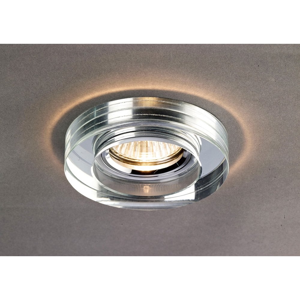 Elegant Clear Crystal Downlight Rim - Deep Round Design