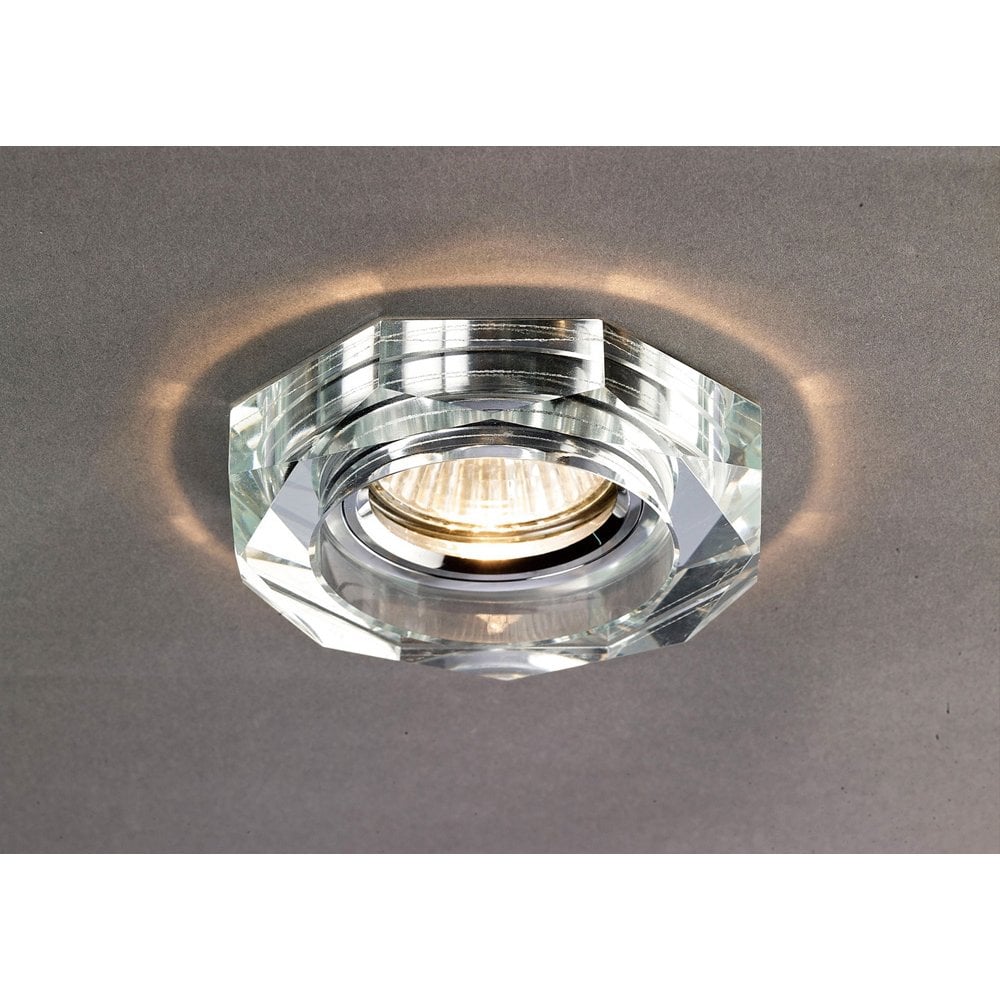 Crystal Elegance: Deep Hexagonal Rim Downlight in Clear Finish