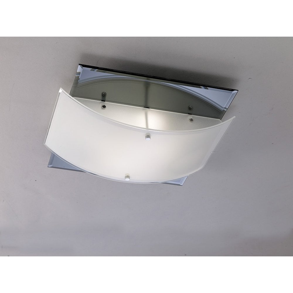 Vito Ceiling Light - Dual Illumination in Polished Chrome and Smoked Glass