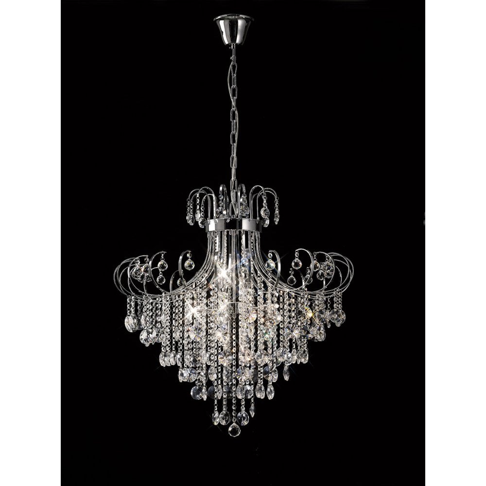 Rosina 8-Light Crystal Pendant in Polished Chrome