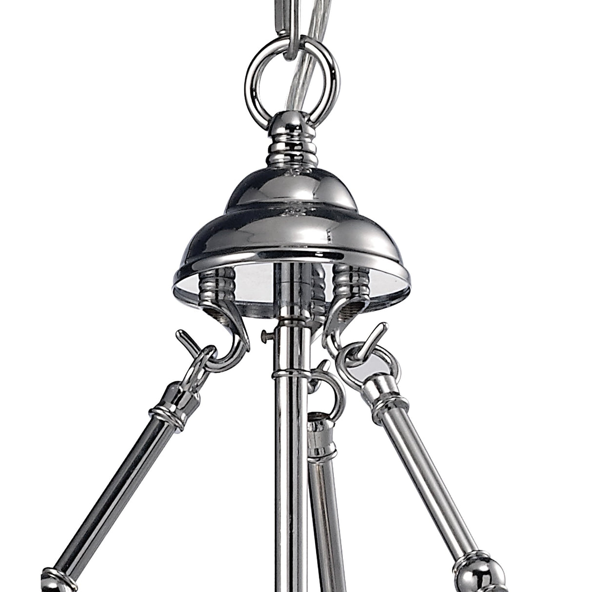 Aubrey One-Light Pendant in Polished Chrome with Rippled Glass Shade