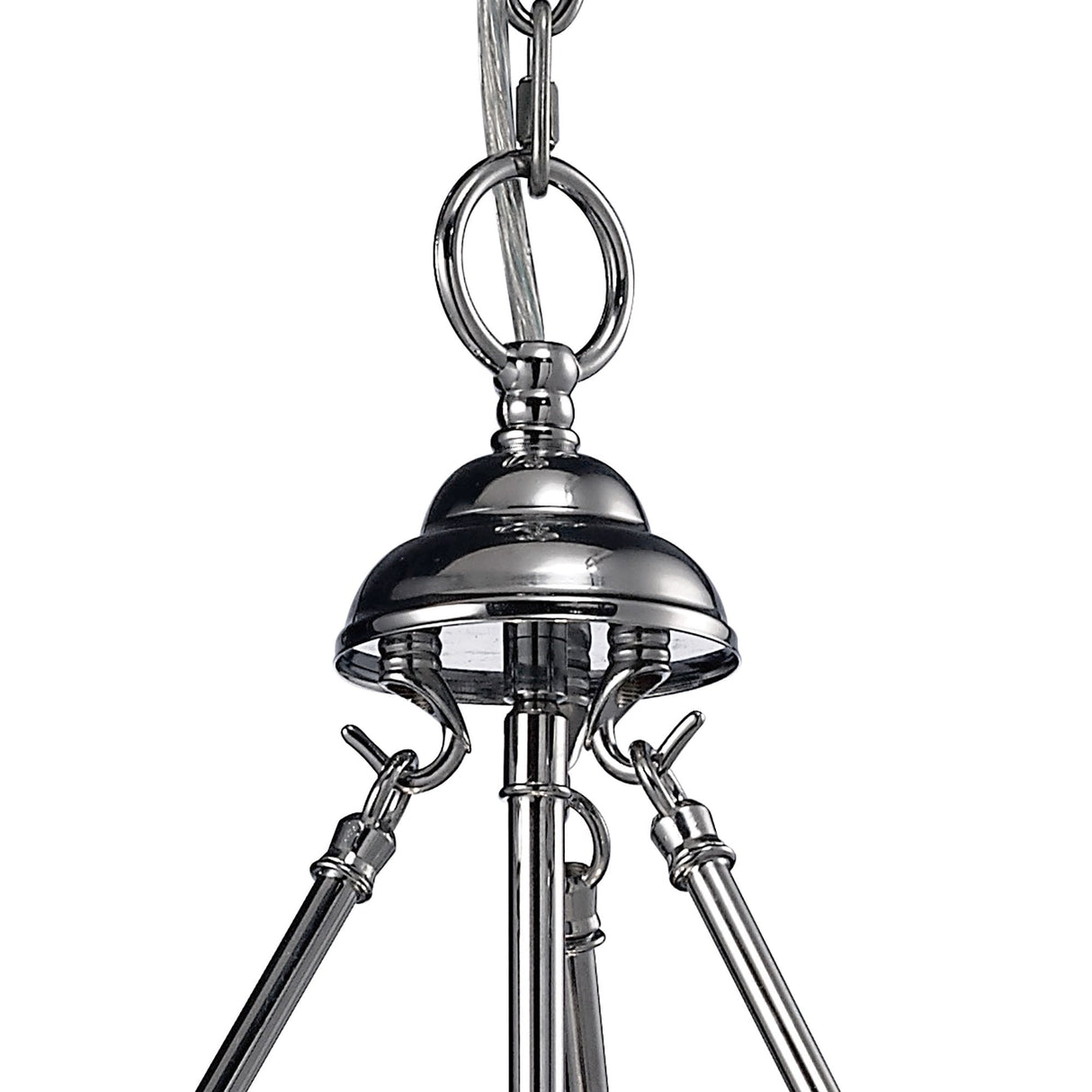 Aubrey 3-Light Pendant in Polished Chrome with Rippled Glass Design