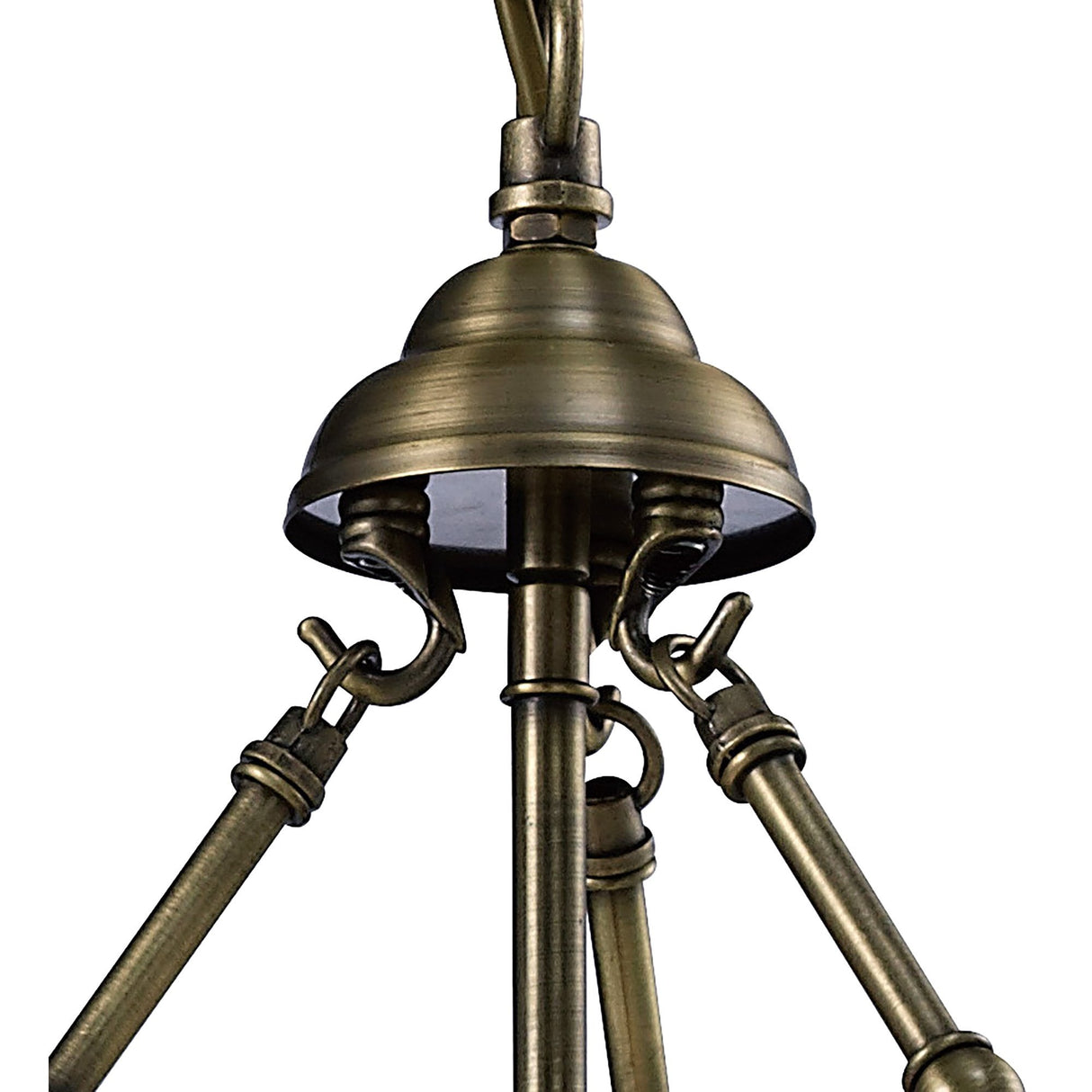 Aubrey Antique Brass & Glass Pendant Light - 1 Bulb Design