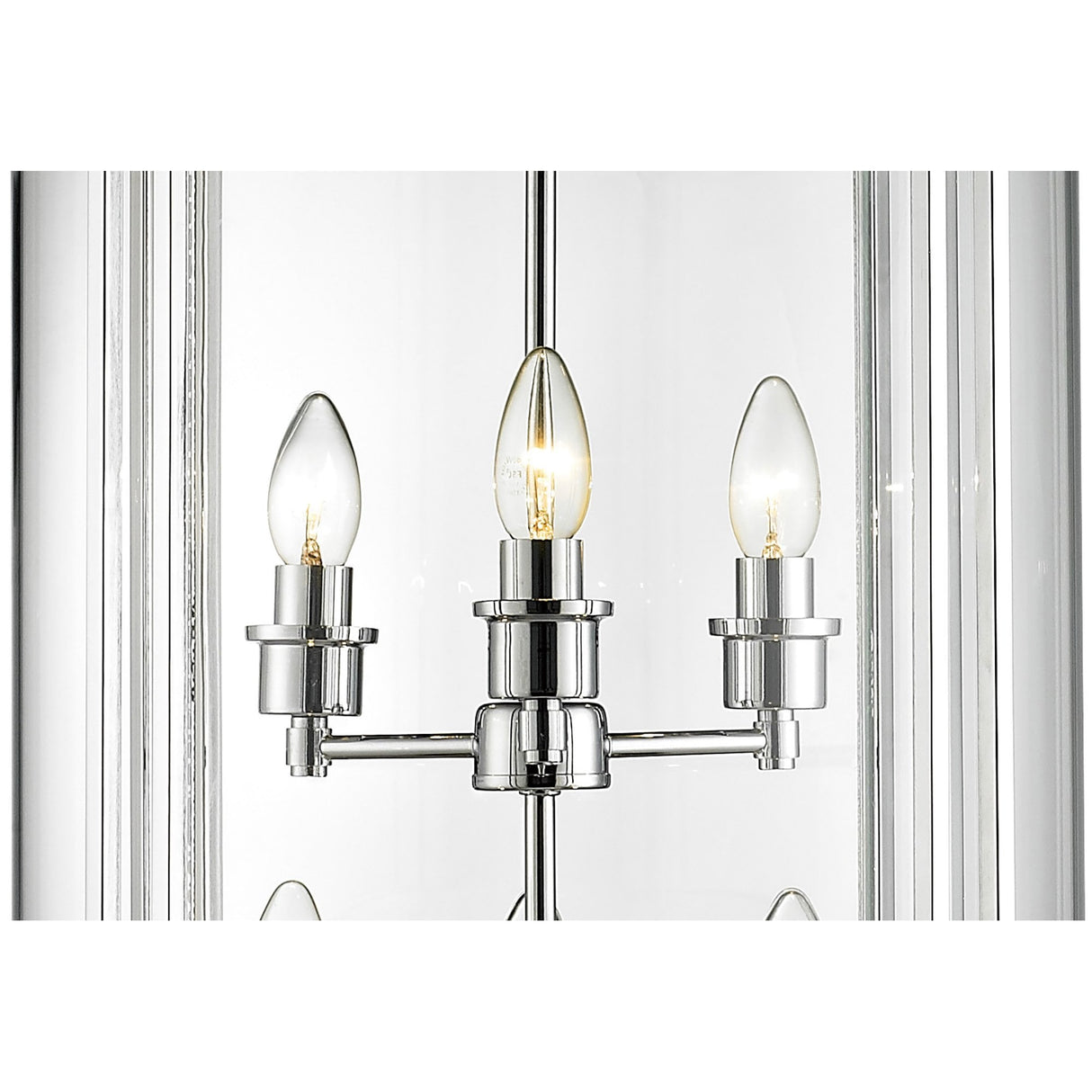 Eaton 6-Light Polished Chrome Glass Pendant Chandelier