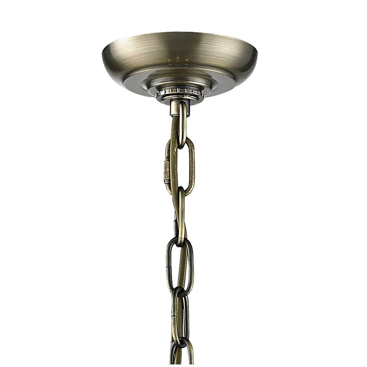 Eaton 12-Light Antique Brass Glass Chandelier