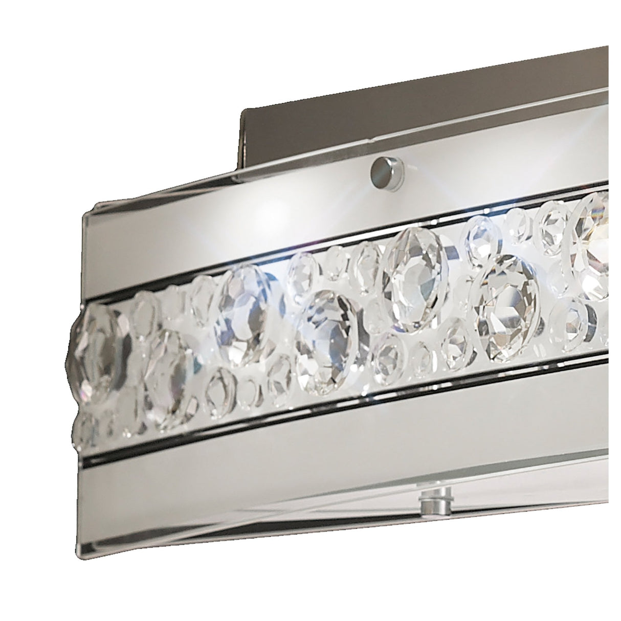 Galactic Elegance Bar: 5 Light Pendant in Polished Chrome with Crystal Accents