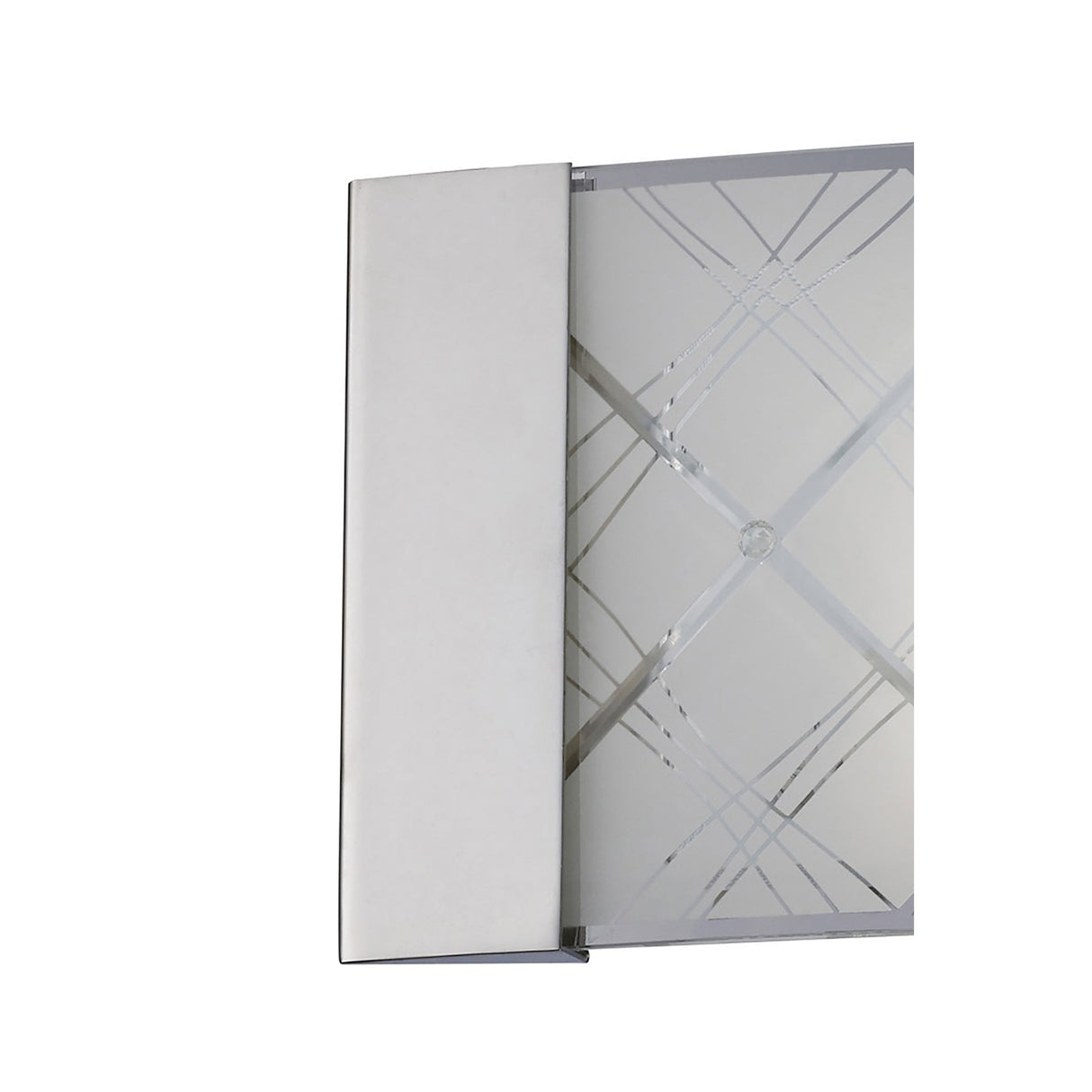 Aries Dual Light Wall Sconce in Polished Chrome with Patterned Glass