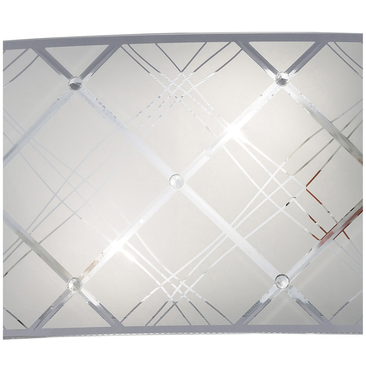 Aries Dual Light Wall Sconce in Polished Chrome with Patterned Glass
