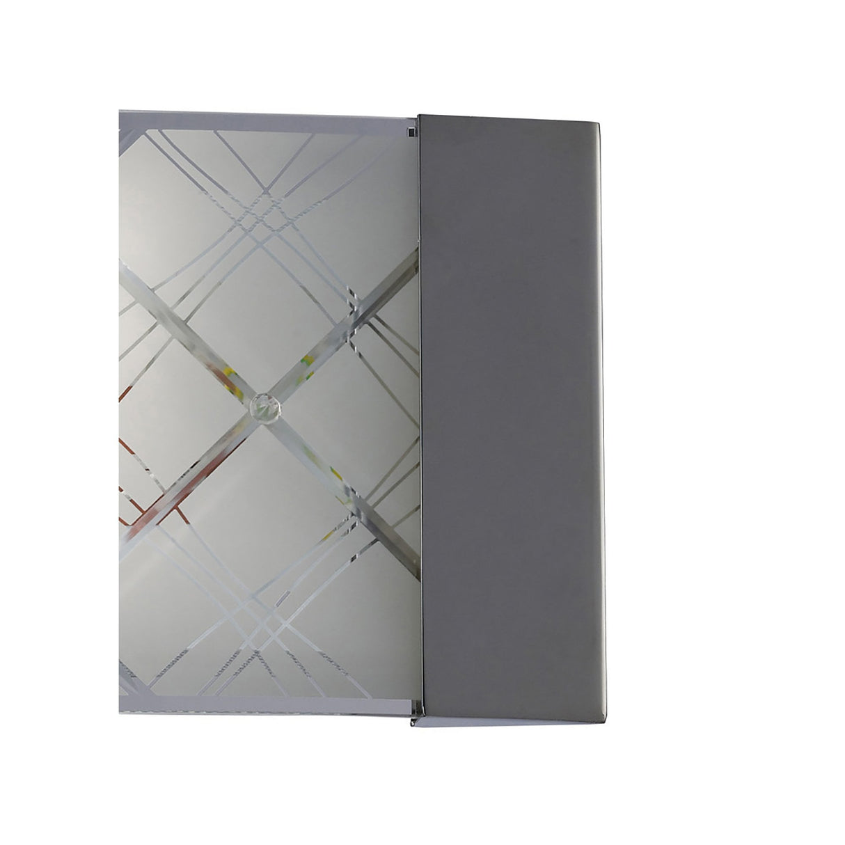 Aries Dual Light Wall Sconce in Polished Chrome with Patterned Glass