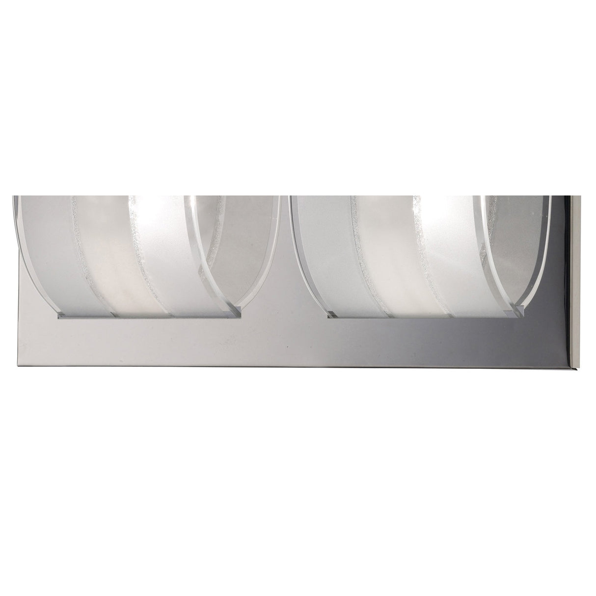 Elegant Charis Dual-Light Wall Lamp with Polished Chrome and Crystal Accents