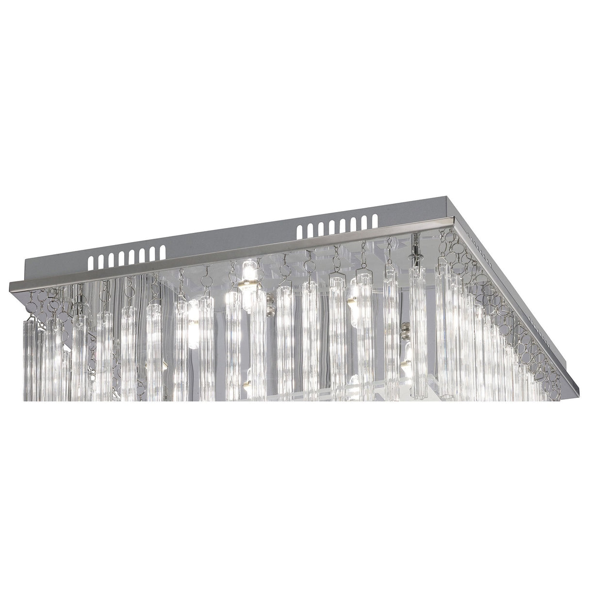 Capella Square Chrome and Glass 8-Light Ceiling Fixture
