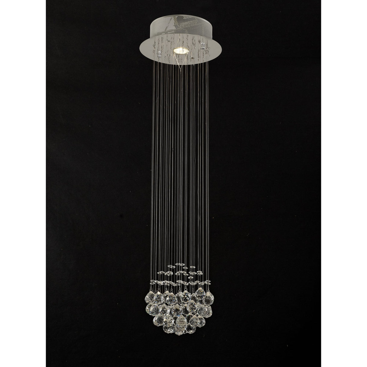 Colorado Polished Chrome Crystal Pendant Light with Elegant Cluster Design