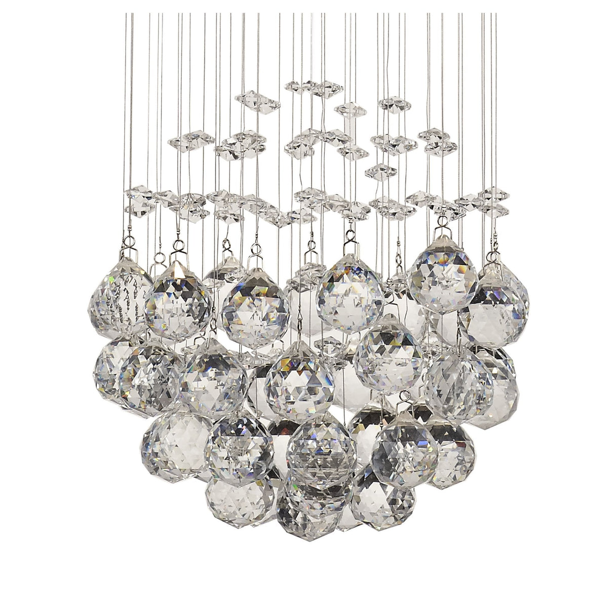 Colorado Polished Chrome Crystal Pendant Light with Elegant Cluster Design