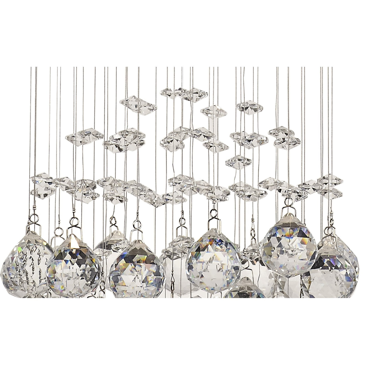 Colorado Polished Chrome Crystal Pendant Light with Elegant Cluster Design