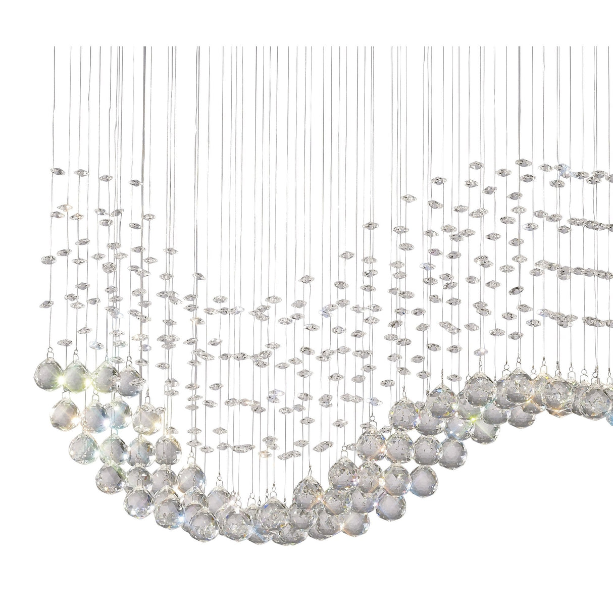 Radiant Colorado Crystal Pendant Light - 6 Bulb Polished Chrome Design