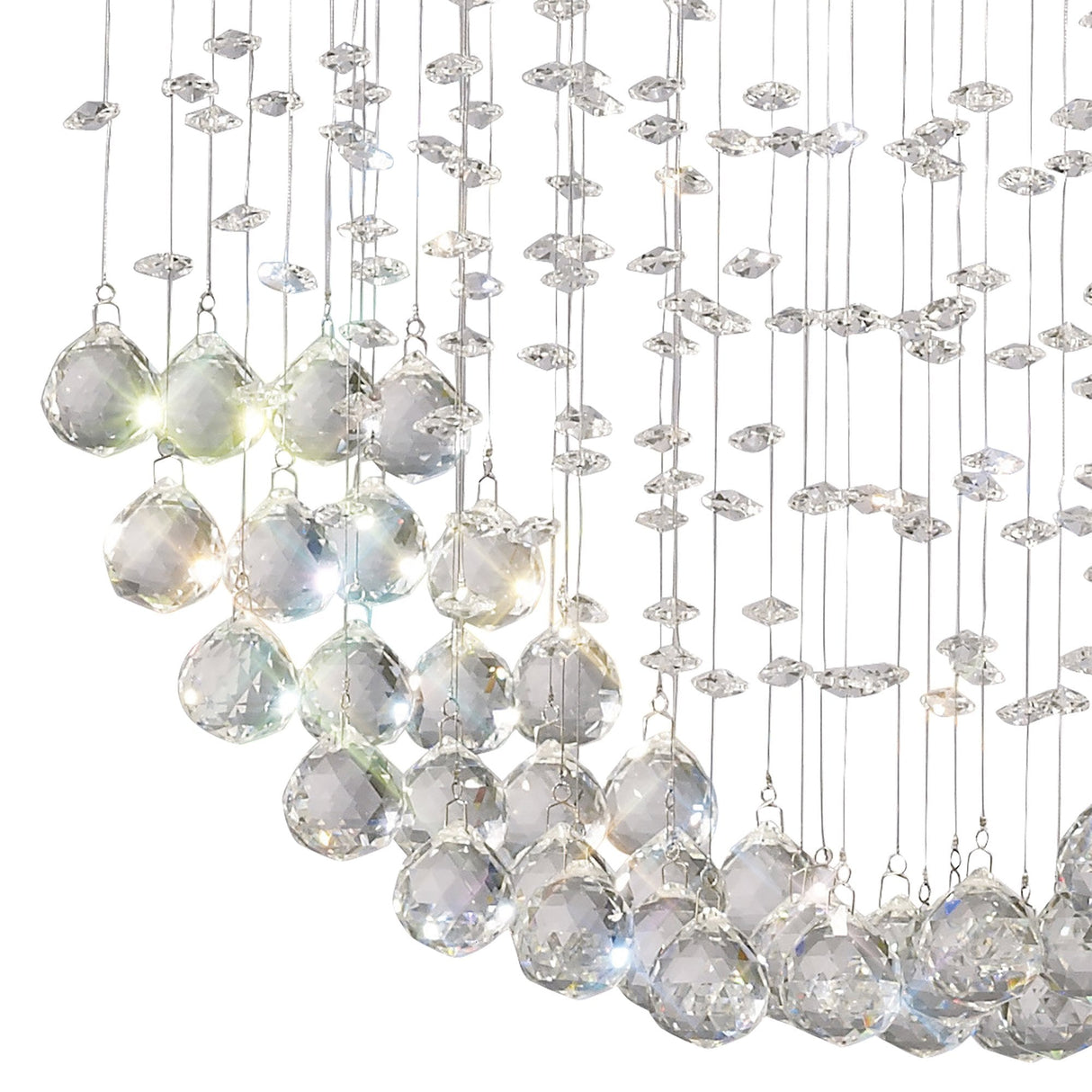 Radiant Colorado Crystal Pendant Light - 6 Bulb Polished Chrome Design