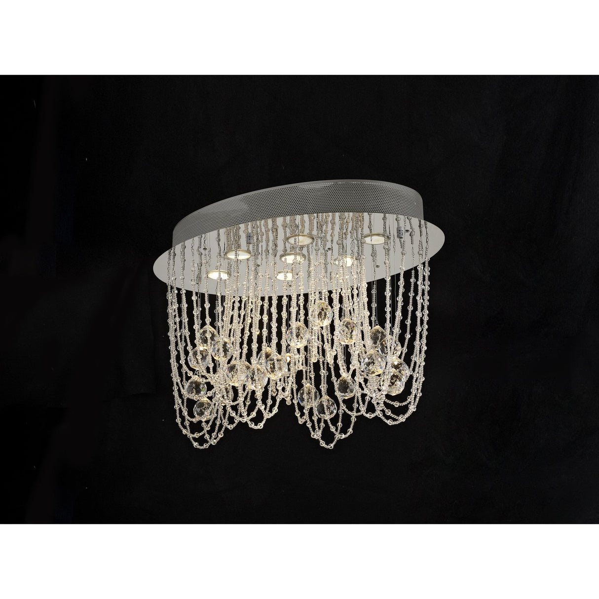 Camilla Oval 7-Light Crystal Chandelier in Polished Chrome