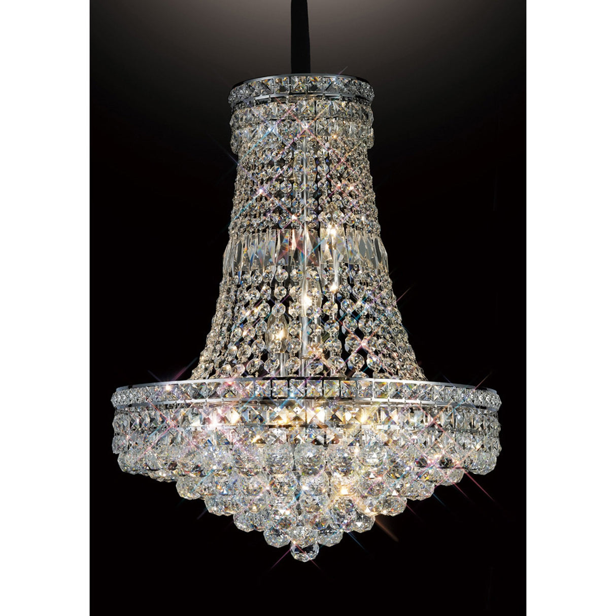 Frances 14-Light Crystal Pendant in Polished Chrome