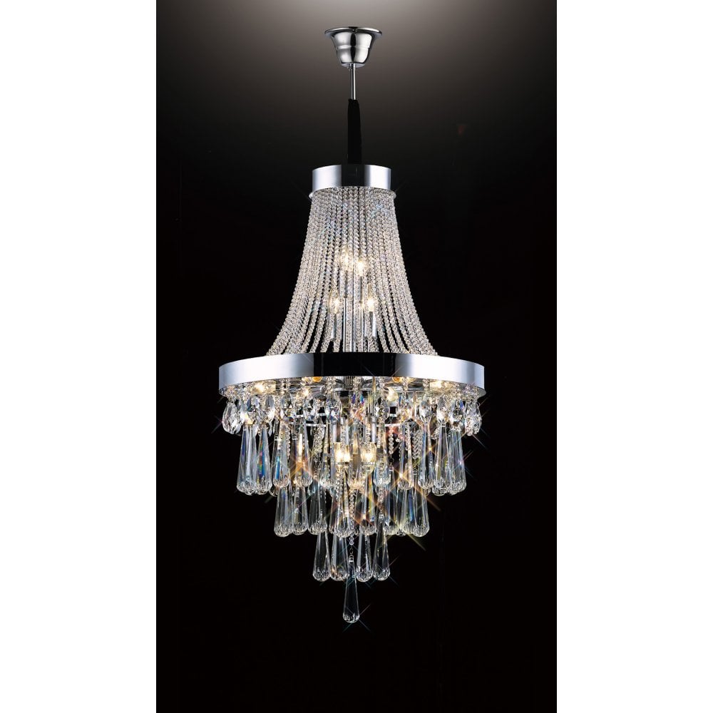 Sophia 13-Light Crystal Chandelier in Polished Chrome
