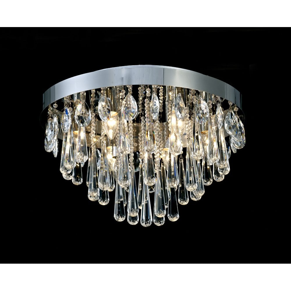 Sophia Crystal Elegance: 10-Light Chrome Chandelier