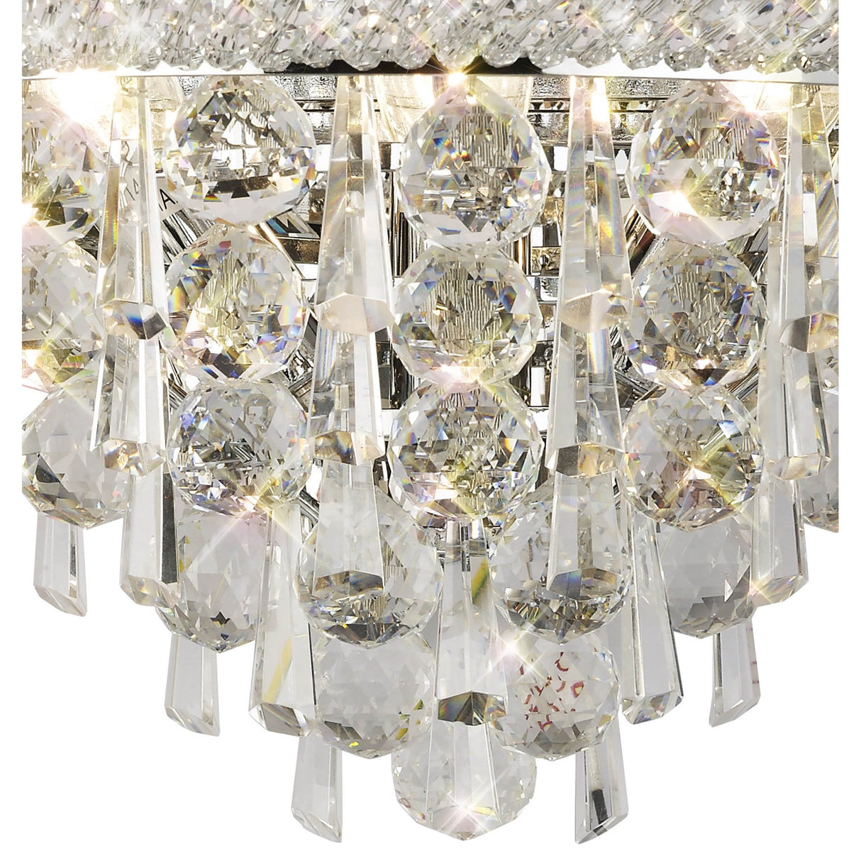 Stunning Alexandra 3-Light Crystal Wall Lamp in Polished Chrome