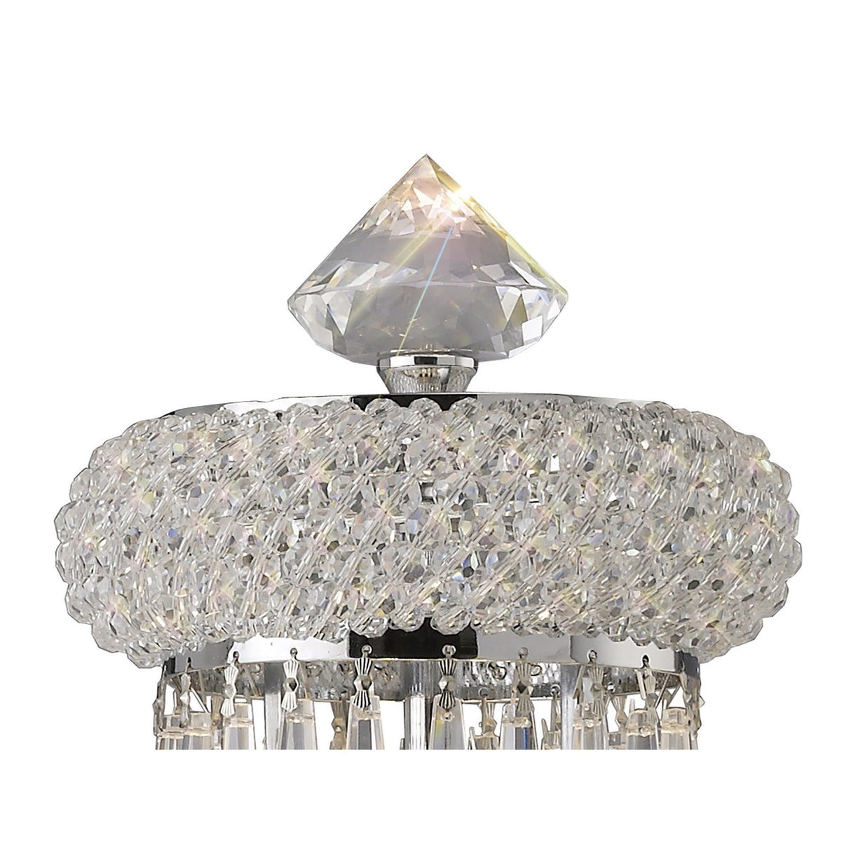 Alexandra Crystal Chandelier Table Lamp - 5 Light with Polished Chrome Finish