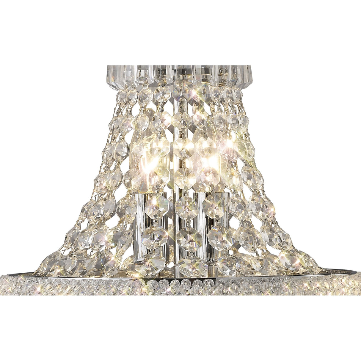 Alexandra Crystal Chandelier Table Lamp - 5 Light with Polished Chrome Finish