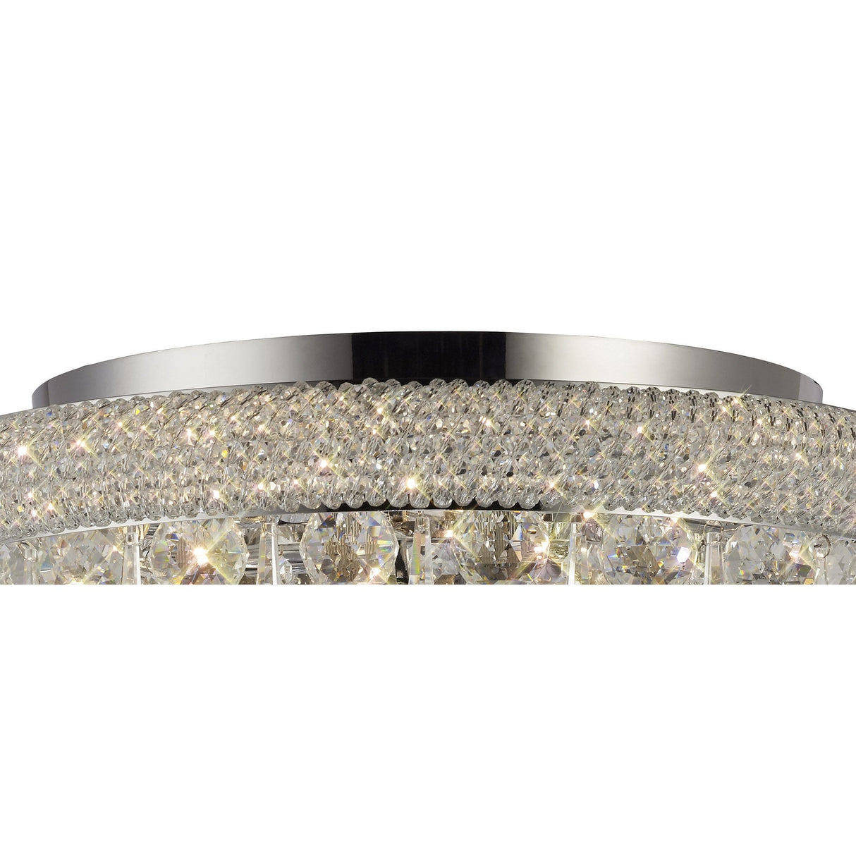 Alexandra 7-Light Ceiling Fixture in Polished Chrome with Crystal Elegance