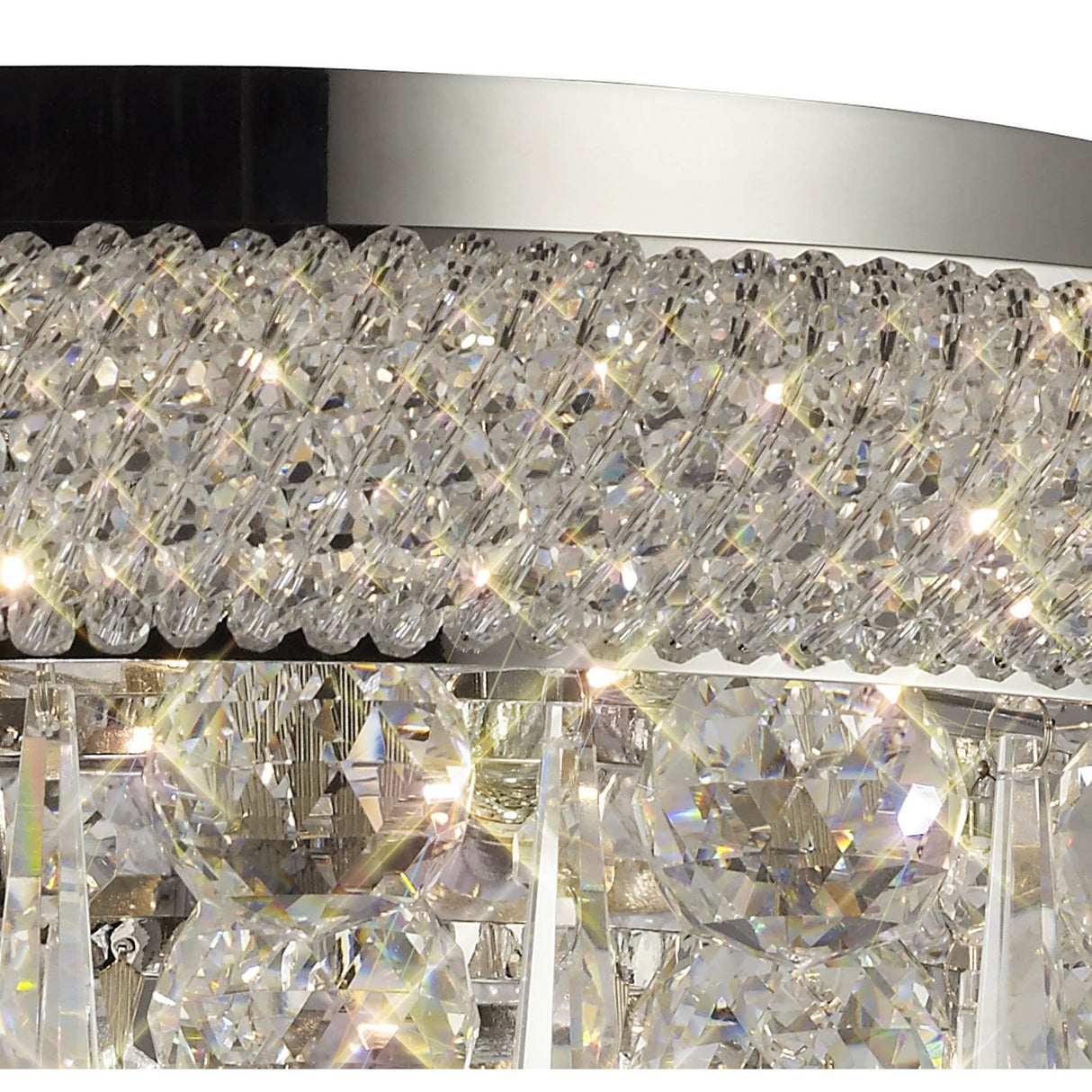 Alexandra 7-Light Ceiling Fixture in Polished Chrome with Crystal Elegance