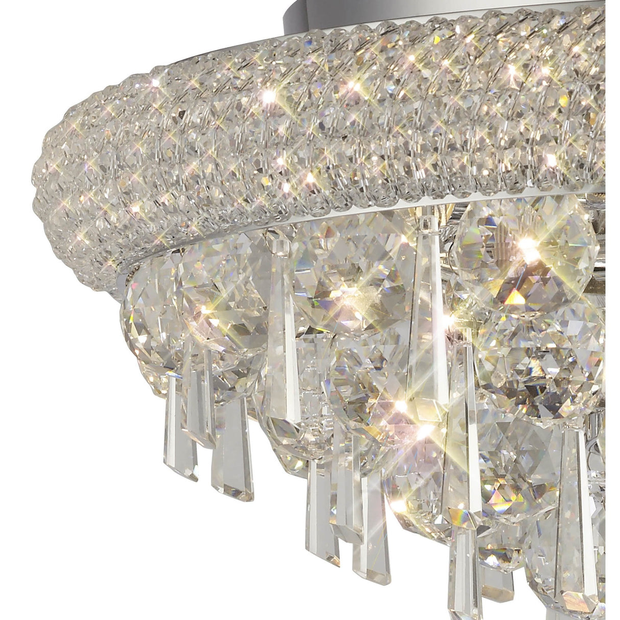 Alexandra 7-Light Ceiling Fixture in Polished Chrome with Crystal Elegance