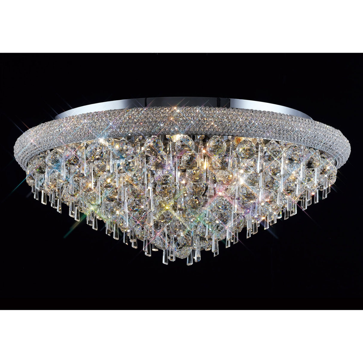 Alexandra 16-Light Dazzling Crystal Ceiling Fixture in Polished Chrome