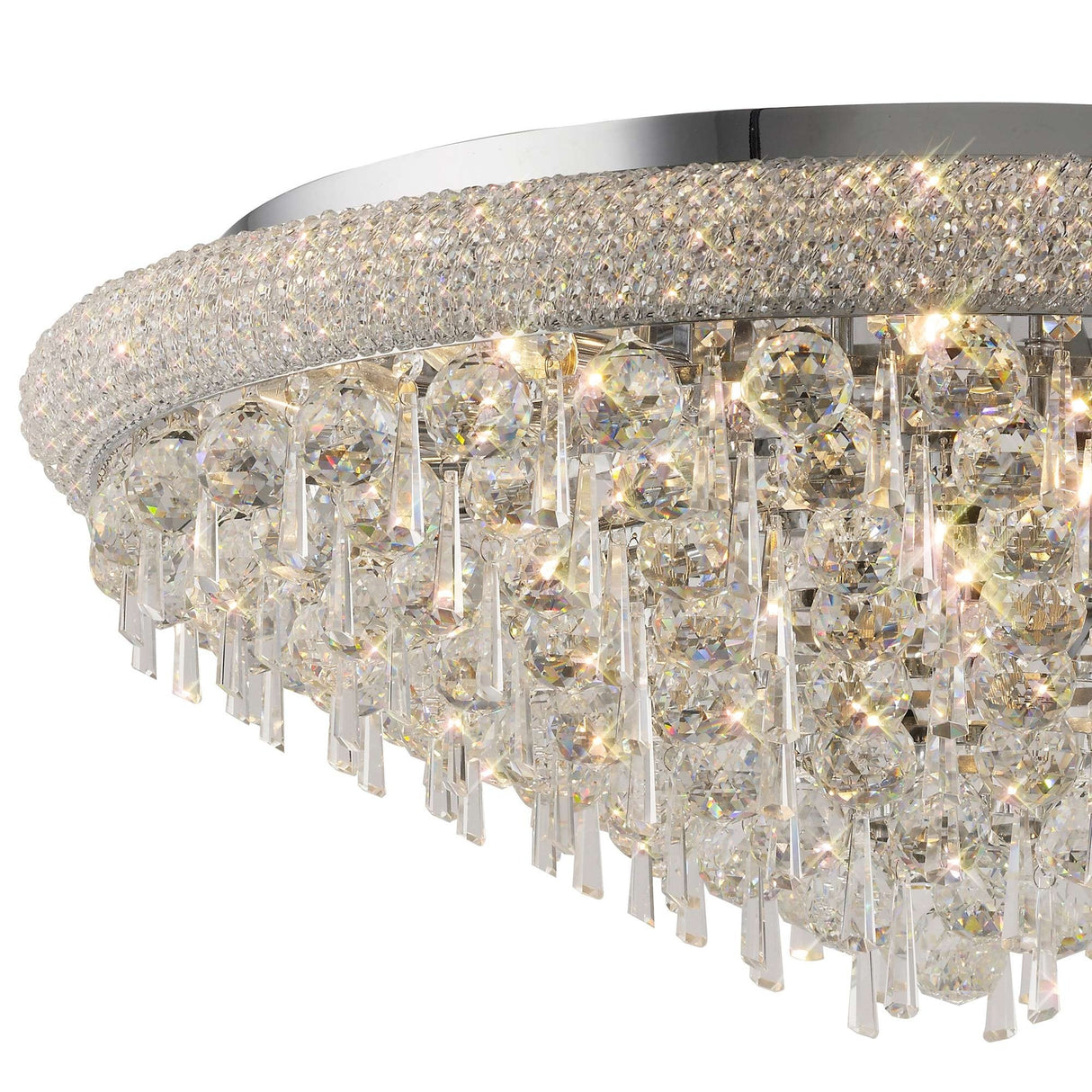 Alexandra 16-Light Dazzling Crystal Ceiling Fixture in Polished Chrome