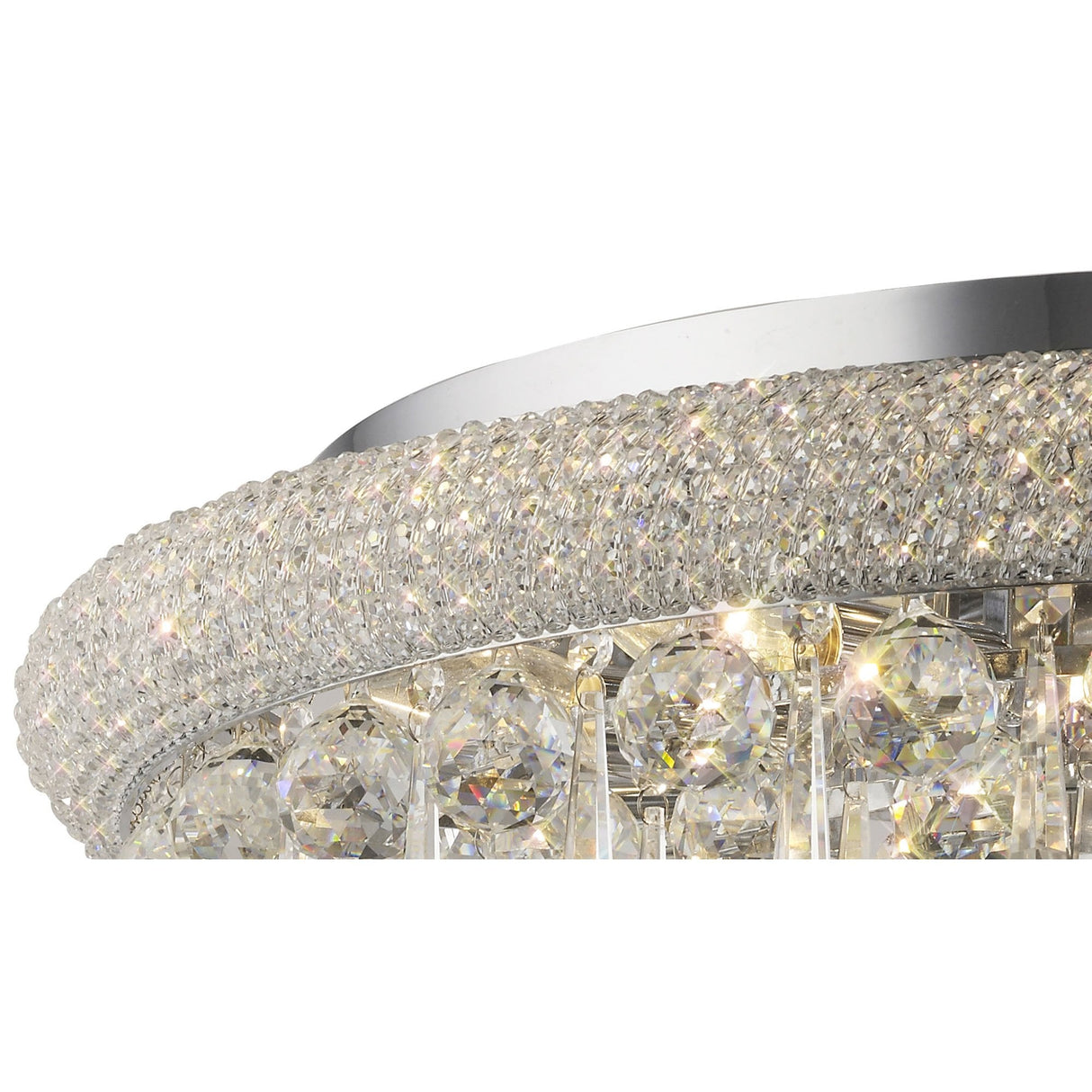 Alexandra 16-Light Dazzling Crystal Ceiling Fixture in Polished Chrome