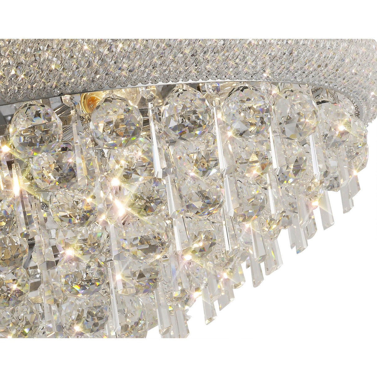 Alexandra 16-Light Dazzling Crystal Ceiling Fixture in Polished Chrome