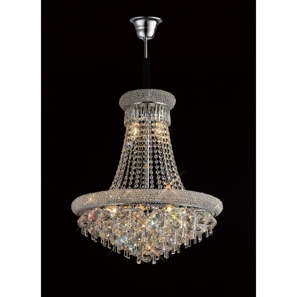 Alexandra 13-Light Crystal Pendant in Polished Chrome