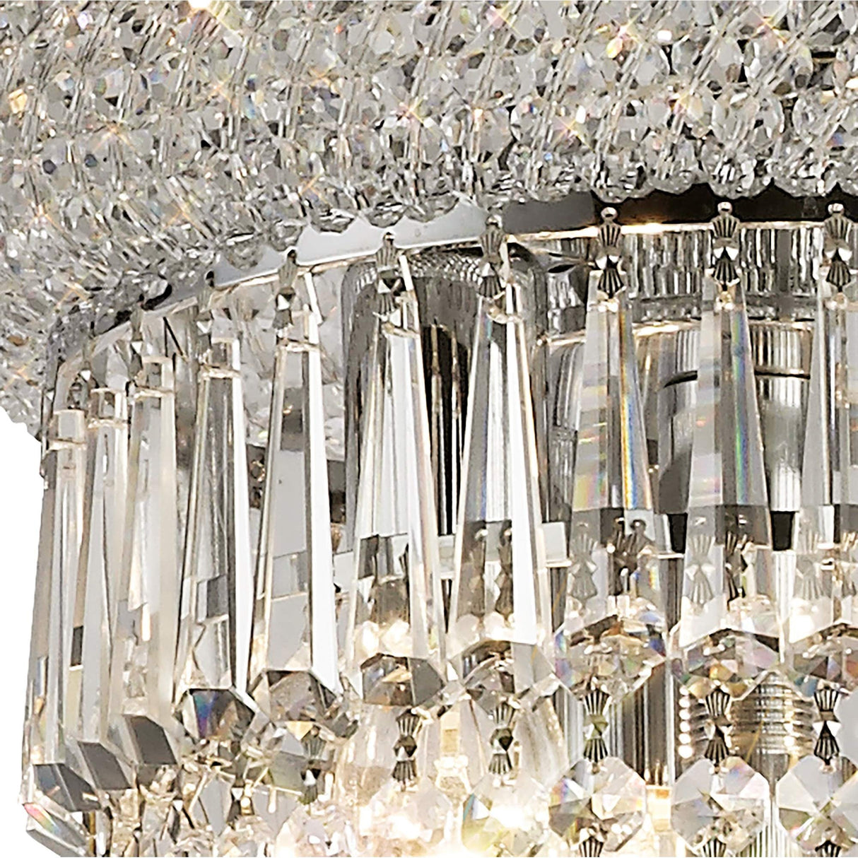 Alexandra 18-Light Pendant in Polished Chrome with Dazzling Crystal Elegance