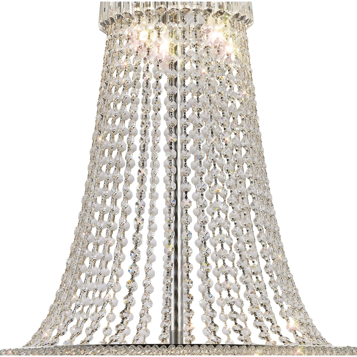 Alexandra 18-Light Pendant in Polished Chrome with Dazzling Crystal Elegance